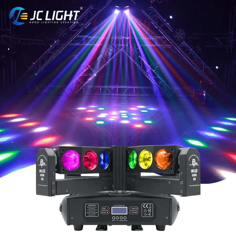 Attrezzatura Dj Led 12 pz * 10w Rgbw Dazzle Shadow Cross Disco Dj palco luce mobile per Night Club