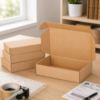 Grandes boîtes rigides en carton ondulé recyclables avec couvercle magnétique, design pliable, logo personnalisé imprimé pour l'expédition de vêtements et de faux cils