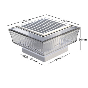 IP65 al aire libre impermeable LED Solar Post Cap Light E27 Base Solar Garden Lights Elegantes luces de pilar para Villa Gate Pier - Product Image 2