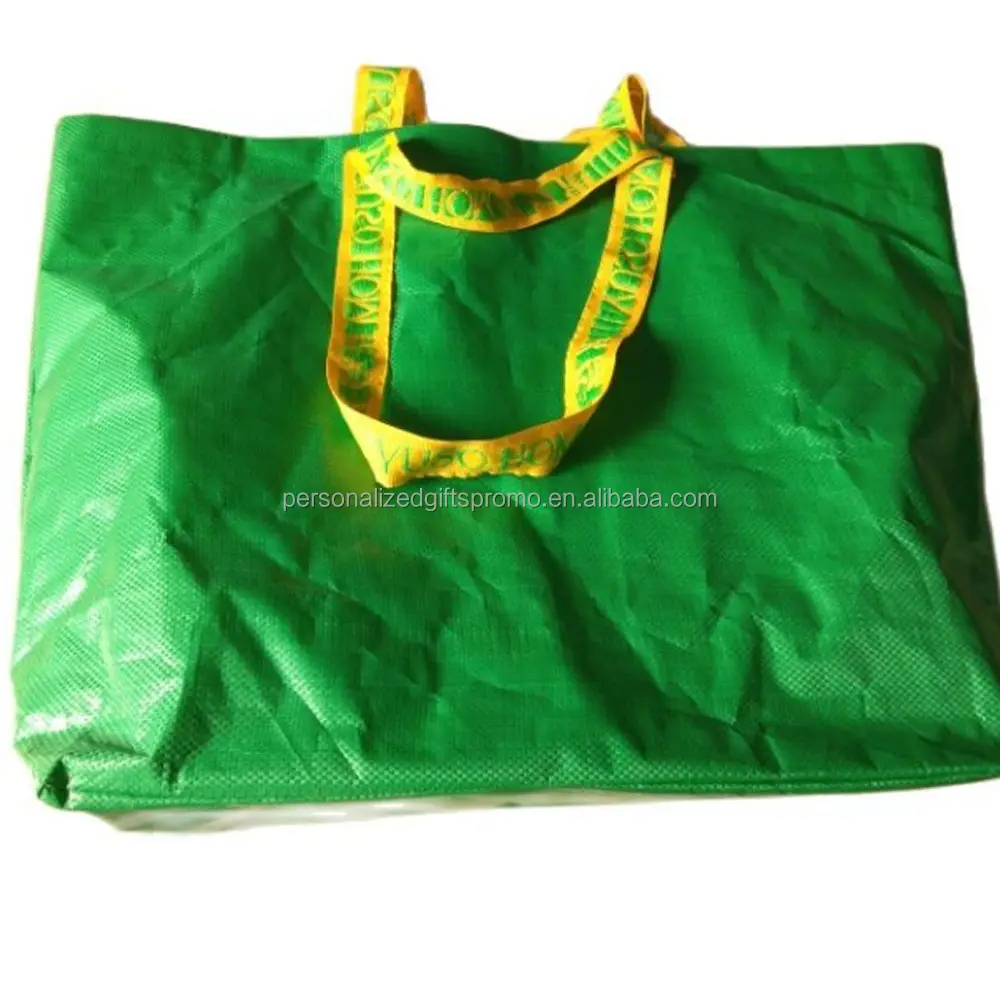 Laminated shopping bags made of 100% polypropylene as the Ikea bags 19 Gallon Volume 70L Polypropylene Tote Bags