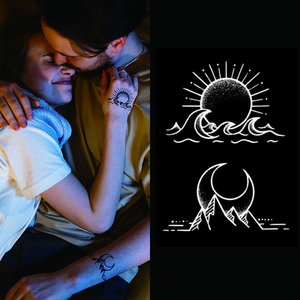 Tatuaggio Temporaneo Impermeabile Inkster Inkbox, Adesivo per Coppie con Logo Personalizzato, Design Floreale Finto, Durevole e Facile da Applicare - Product Image 1