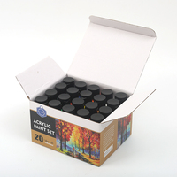 Keep Smiling Art Supplies, ensemble de peinture acrylique non toxique en bouteille en plastique de 60 ml, 12 couleurs, pour la peinture créative et le dessin