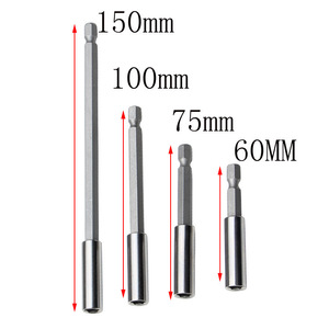 Guest Quality Hex Socket Screwdriver Bit Extension Bar 1/4 Magnetic 60-150mm For Power Tools - Product Image 2
