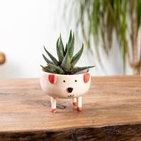 Pot Bunga Buatan Tangan Resin Pot Bunga Anjing Pot Bunga Mini Kreatif Dekorasi Organik Tanaman Pot Pot Sukulen