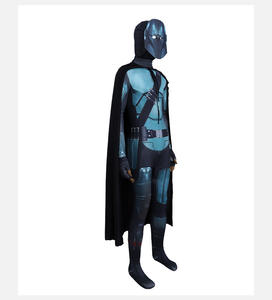 Costume <span class=keywords><strong>de</strong></span> héros Mandalorian pour adulte, combinaison, masque, cape détachable pour le Mardi Gras / Carnaval, costume <span class=keywords><strong>de</strong></span> cosplay, polyester - Product Image 4