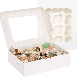 Caja para Galletas Más Vendida con Divisores, Caja Personalizada para Pasteles, Donuts, <span class=keywords><strong>Sushi</strong></span>, Repostería, con Insertos para Galletas y Brownies - Product Image 4