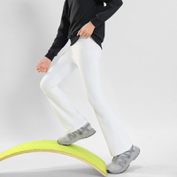 Pantalons de yoga pour enfants taille haute, logo personnalisé, taille élastique respirante, pantalons de danse de fitness pour filles, pour les loisirs en plein air, la salle de sport, l'entraînement