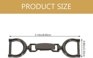 Boucles décoratives en chaîne, clips métalliques réglables pour la fabrication de chaussures, sacs, vêtements, ceintures, accessoires, longueur en pouces - Product Image 2