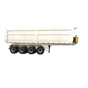 Shandong Factory 4 Axis 60 Ton 50 Ton Dump Truck Semi Trailer After Dump Truck Semi Trailer For Sale