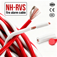 Câble torsadé ignifuge NH-RVS, spécifications 2*0,75mm² à 2*4mm² pour le câblage de signal de commande, construction préférée