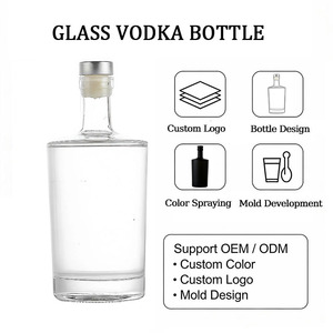 Bottiglia in Vetro Trasparente Rotonda Vuota per Liquori, Vino, <span class=keywords><strong>Whisky</strong></span>, Vodka, Tequila con Tappo Sigillato, 100ml 375ml 500ml <span class=keywords><strong>750ml</strong></span>, Direttamente dalla Fabbrica - Product Image 6