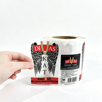Venta Directa de Fábrica, Etiquetas Adhesivas de Vinilo Personalizadas, Impermeables, con Impresión CMYK, para Envasado de Botellas de Vodka y Tequila