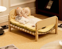 Lit pour animaux de compagnie en bois toutes saisons confortable de haute qualité à plusieurs niveaux pour chien chat