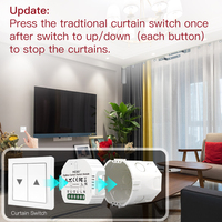 Module d'interrupteur intelligent pour rideaux motorisés ZigBee RF433, compatible avec l'application Smart Life/Tuya, pour moteurs de stores et volets roulants électriques
