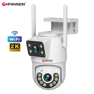 2MP ống kính kép Màn hình kép ai con người tự động theo dõi không dây <span class=keywords><strong>CCTV</strong></span> ngoài trời bảo vệ an ninh wifi nhà survalance PTZ <span class=keywords><strong>camera</strong></span> - Product Image 1