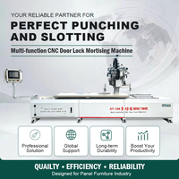 Máquina CNC multifuncional para fabricación de cerraduras de puertas, para orificios de bisagras, ranuras para manijas, ranuras para tiras silenciosas y procesamiento de marcos de puertas, ¡Gran oferta!