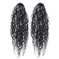Prix d'usine Cheveux au crochet Boucles Boho Locks douces au crochet avec boucles de cheveux humains