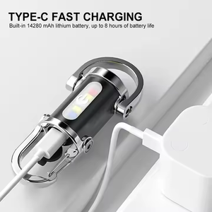 Đèn pin móc khóa siêu nhỏ, siêu bền, sạc lại được, đèn chiếu sáng bên hông, đèn pin bỏ túi EDC, đèn pin sạc lại được - Product Image 2