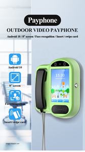 대형 화면 무선 전화 RFID 4G LTE 무선 데스크탑 스마트 비디오 야외 학교 안드로이드 8 인치 공공 공중 전화 - Product Image 5