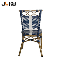 Chaise de bistrot, café ou restaurant en rotin de style français vintage personnalisable, design unique en bambou, chaises de salle à manger d'extérieur en osier
