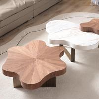 Table basse moderne YuanChang haut de gamme avec plateau en marbre et pieds en acier inoxydable, mobilier de salon de haute qualité
