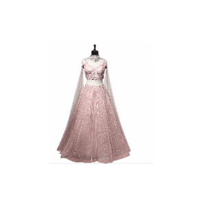 Lehenga en quartz rose scintillant avec sequins, tenue de soirée élégante, tenue de mariée traditionnelle, tenue de festival pour femmes - Product Image 3