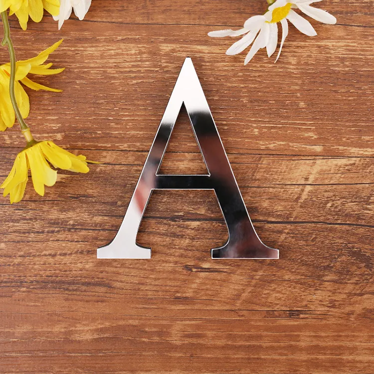Family Wall Decorations Letter Signs Acrylic Mirror Wall Stickers for Living Room Bedroom Home Decor Wall Decals