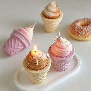 Nouvelle Arrivée <span class=keywords><strong>Bougie</strong></span> Parfumée de Luxe Artisanale Mignonne en Forme de Macaron Fraise pour Cadeau de Fêtes - Product Image 2