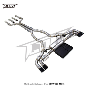 Pot d'échappement Catback à valve OEM pour <span class=keywords><strong>BMW</strong></span> X5 <span class=keywords><strong>M50i</strong></span> 4.4TT 2019-2024 Système de silencieux de tuyau d'échappement en acier inoxydable avec télécommande - Product Image 3