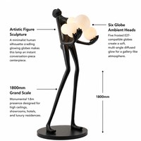 Lampe sur pied en résine au design minimaliste avec abat-jour en verre, hauteur réglable, LED E27, sculpture pour la décoration moderne du salon