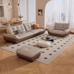 Ý tối giản cao cấp da bò sofa ánh sáng sang trọng Ba chỗ ngồi cho căn hộ nhỏ màu sắc phù hợp với thuyền buồm phòng khách - Product Image 1