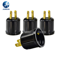 2 uds enchufe de EE. UU. Enchufe de luz E26 adaptador de tornillo convertidor divisor de salida de baquelita para portalámparas iluminación temporal garaje