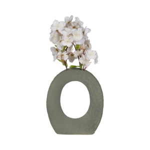 Vaso in ceramica scolpito con intagli aperti per l'arredamento del soggiorno, vaso decorativo per fiori per la camera da letto, complementi d'arredo per la casa, esposizione per ufficio - Product Image 2