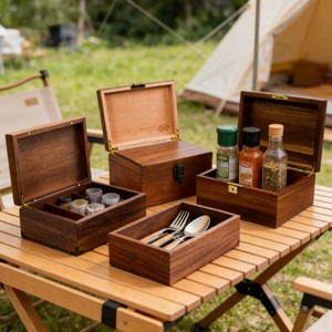 Boîtes de Rangement <span class=keywords><strong>en</strong></span> <span class=keywords><strong>Bois</strong></span> Massif Marron Foncé <span class=keywords><strong>Sur</strong></span> <span class=keywords><strong>Mesure</strong></span> et Boîtes <span class=keywords><strong>en</strong></span> <span class=keywords><strong>Bois</strong></span> Charnières Différents Styles, Coffrets Emballés <span class=keywords><strong>en</strong></span> <span class=keywords><strong>Bois</strong></span> - Product Image 5