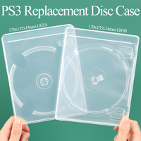 Boîtier de jeu de remplacement en plastique PS3 SUNSHING, transparent, pour un seul disque Blu-ray, pour jeux vidéo PlayStation 3, boîtes de rangement pour DVD et CD