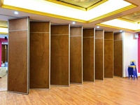 Cloison Murale Amovible Facilement Coulissable, Ignifuge, Insonorisée 53 dB, Cadre en Aluminium, MDF 85 mm d'Épaisseur, Modulaire pour Restaurants et Salles de Conférence