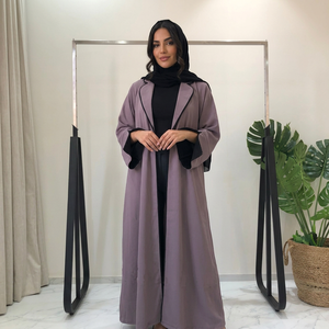 Abaya de mariage en polyester respirant, faite à la main, anti-rides, style turc, col en V, motif floral, best-seller pour femmes de Dubaï - Product Image 3