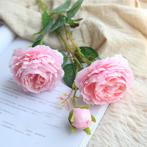 2026 vente chaude en gros mariage fleurs <span class=keywords><strong>Rose</strong></span> décoration salon décoration <span class=keywords><strong>rose</strong></span> simulé <span class=keywords><strong>Bouquet</strong></span> simulé fleurs - Product Image 3