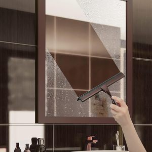 Raclette de douche polyvalente en acier inoxydable finition bronze pour porte de douche, fenêtre de salle de bain et nettoyage de vitres de voiture - Product Image 4