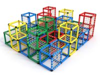 Lot de 20 blocs de construction modulaires pour labyrinthe d'escalade pour enfants, idéal pour les aires de jeux de maternelle