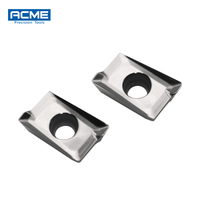Plaquettes de fraisage en aluminium revêtues PVD Apkt1003 pour jantes de voiture en alliage d'aluminium HRC45-55 Garantie 3 ans OEM