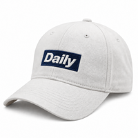 Casquette de baseball personnalisée avec logo tissé, blanc cassé, 6 panneaux, visière incurvée, unisexe, réglable, pour extérieur, décontractée, style « Dad Hat », avec logo personnalisé