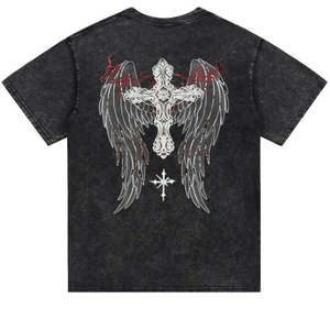 Camisetas de Diseñador Americanas para Hombre, Camisetas de Algodón Personalizadas, Camisetas Gráficas Vintage Informales con Estampado de Letras, Camisetas para Hombre - Product Image 2