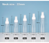 Vente en gros de flacons pulvérisateurs cosmétiques vides en PET de 10 ml à 200 ml, flacons de parfum, de lotion, de spray, avec pompe, recyclables