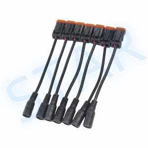 Personalizado automotriz 2 pin negro Deutsch conector a prueba de agua a DC hembra enchufe cables - Product Image 2