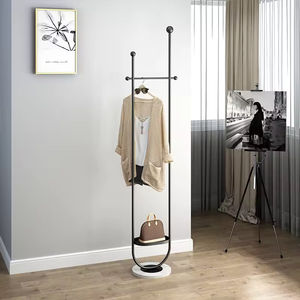 Di lusso nordico in metallo da pavimento singolo asta ganci rotondi <span class=keywords><strong>per</strong></span> casa soggiorno camera da letto piccoli spazi porta vestiti stendino - Product Image 4