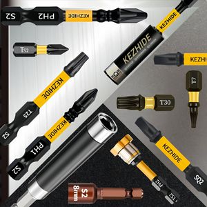 Guest Quality Impact Driver Bit Set 2.5 In 60 Mm S2 Steel Phillips Torx For Home And Electric Use - Product Image 4