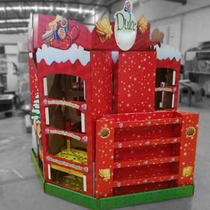 Tùy chỉnh bán lẻ điểm bán các tông thực phẩm ăn nhẹ giấy carton hiển thị giá đứng các tông Cây giáng sinh Pallet hiển thị - Product Image 6