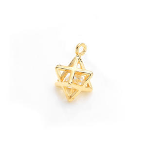 Grosir Mode Merkaba Perhiasan Seng Aloi Logam Sepuh Emas Liontin Merkaba - Product Image 2