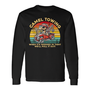 Camiseta de manga larga con diseño de gráfico divertido de grúa de remolque vintage de Camel Towing - Product Image 2